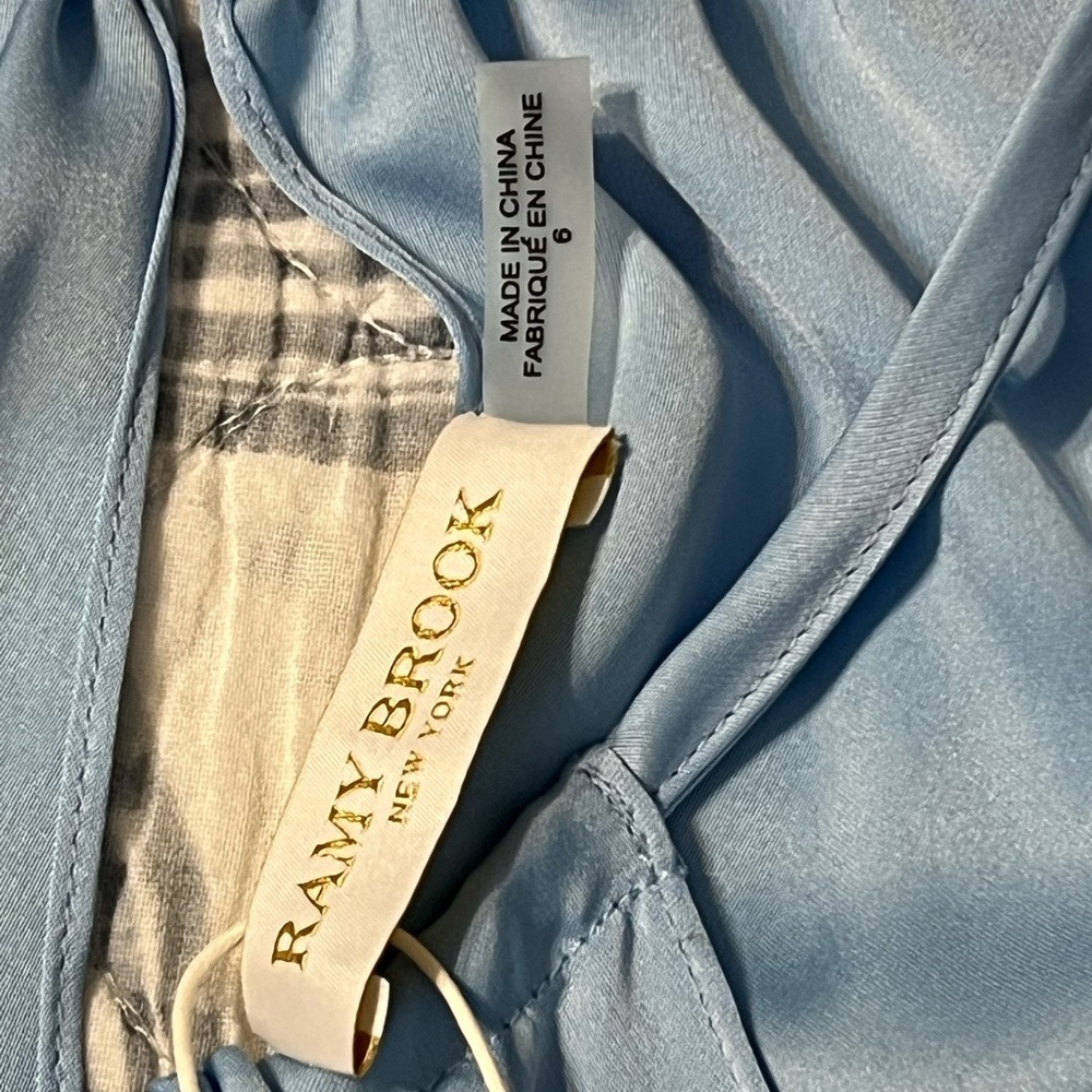 Ramy Brook New with tags Women’s size 6 Amanda dress Elegant Blue Halter misty - Picture 9 of 12